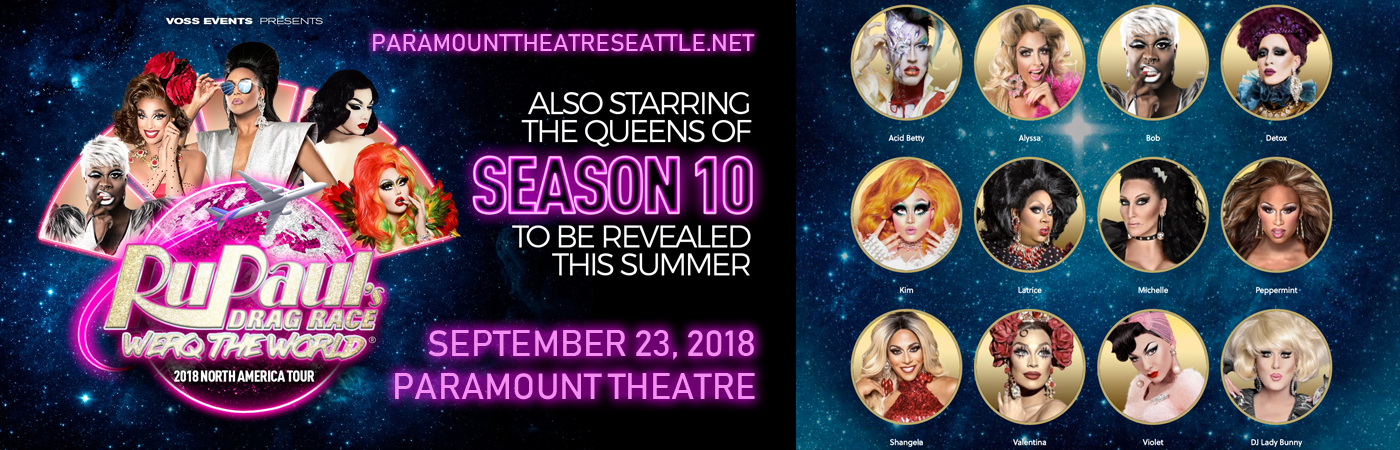 Rupauls Drag Race at Paramount Theatre Seattle tickets Rupauls Drag Race at Paramount Theatre Seattle