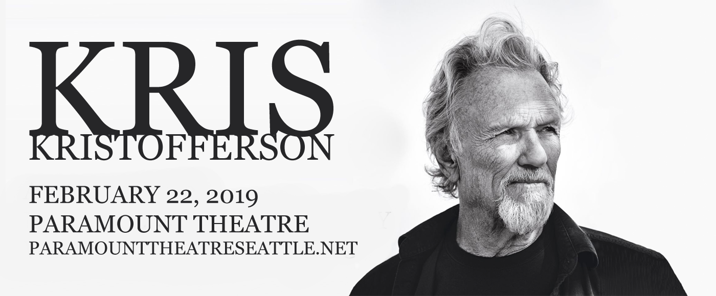 Kris Kristofferson at Paramount Theatre Seattle tickets Kris Kristofferson at Paramount Theatre Seattle