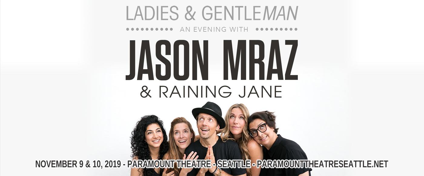 Jason Mraz & Raining Jane at Paramount Theatre Seattle tickets Jason Mraz & Raining Jane at Paramount Theatre Seattle