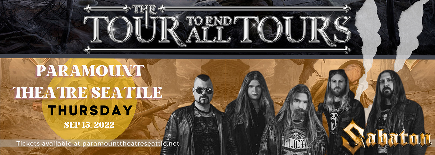 Sabaton at Paramount Theatre Seattle tickets Sabaton at Paramount Theatre Seattle