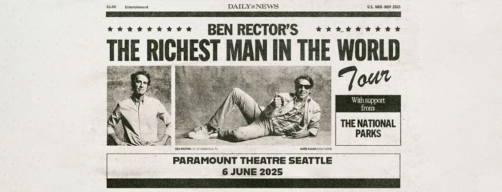 Ben Rector Tickets | 6 June 2025 | Paramount Theatre
